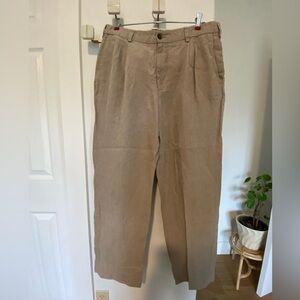 Linen Eddie Bauer Men’s Casual Trousers Tan 36 X 32